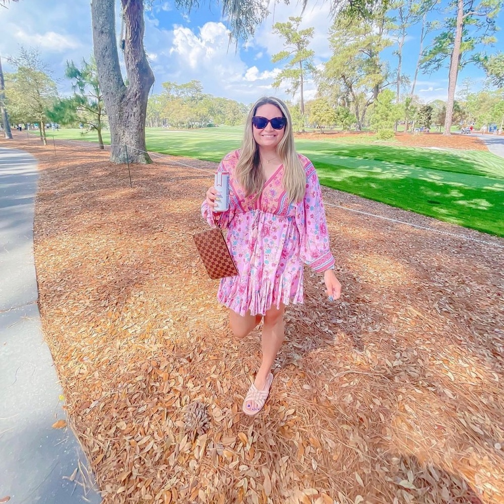 Floral Pink Mini Dress